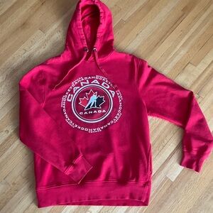 Size M (men) Hockey Canada Red Unisex Hoodie Sweatershirt